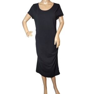 Isabel Maternity black stretch midi dress
